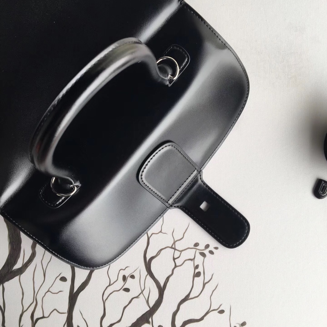 델보 브리앙 박스 GM 백 유광 블랙